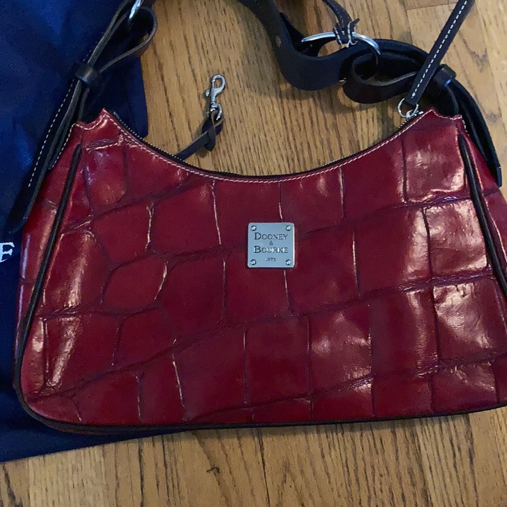 Dooney and Bourke red Croco handbag